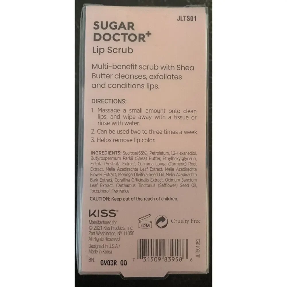 Joah (1) Sugar Doctor lip scrub Enriched with Shea Butter 0.35 oz Peach Scent